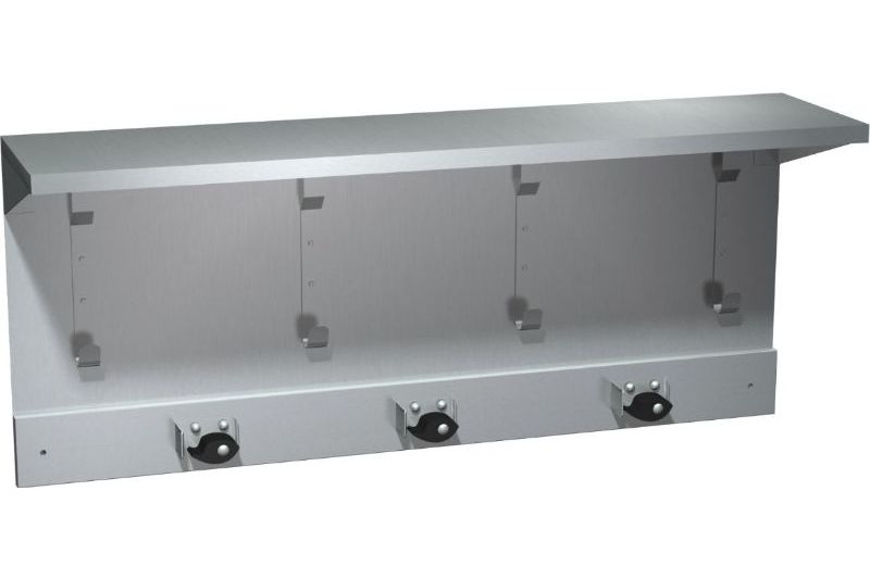 ASI 1308 - Shelf with Utility Hook and Mop Strip